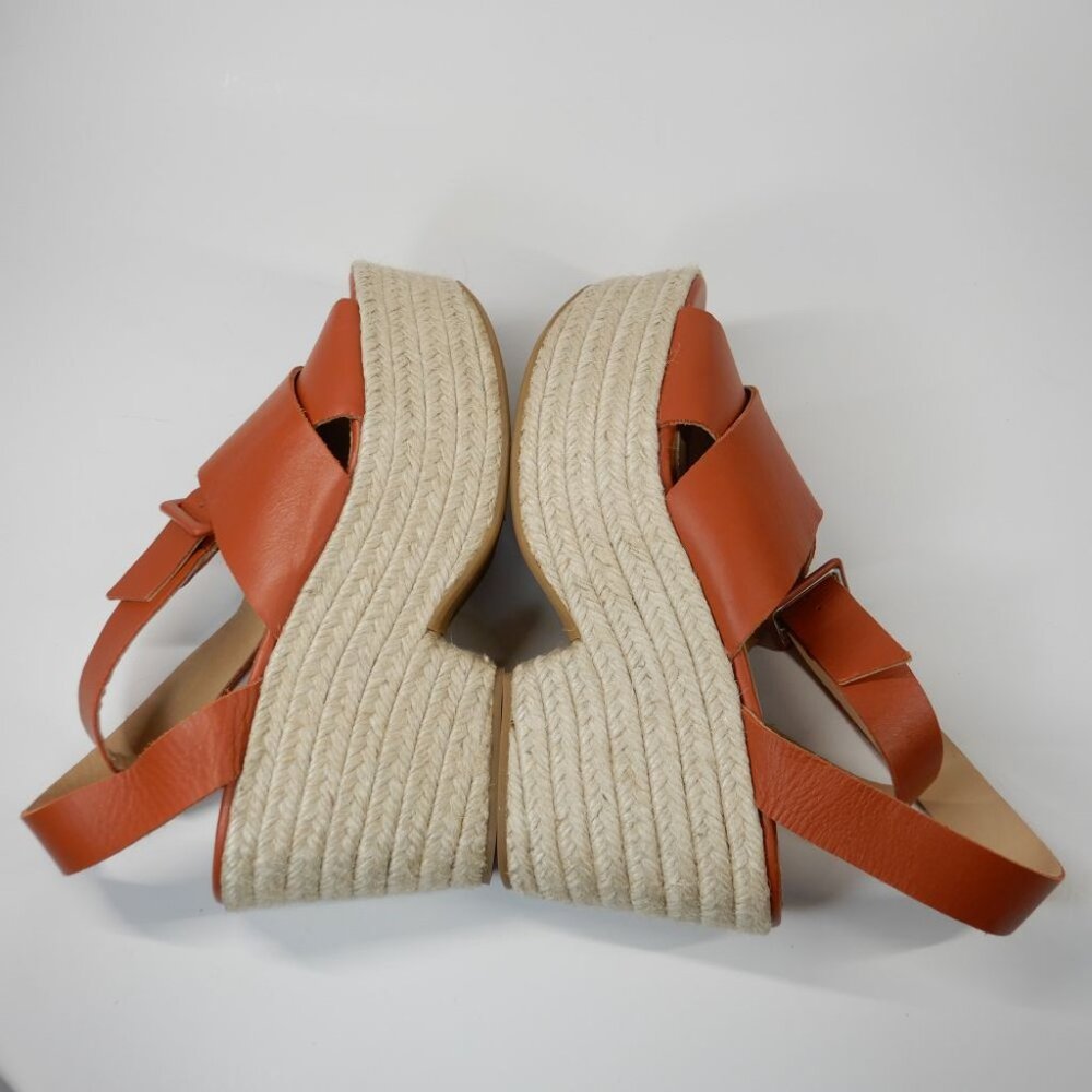 ALOHAS Lyla Leather Espadrille Platform Sandals Size 39 US 8 8.5 Brown NEW $210 - Picture 11 of 16